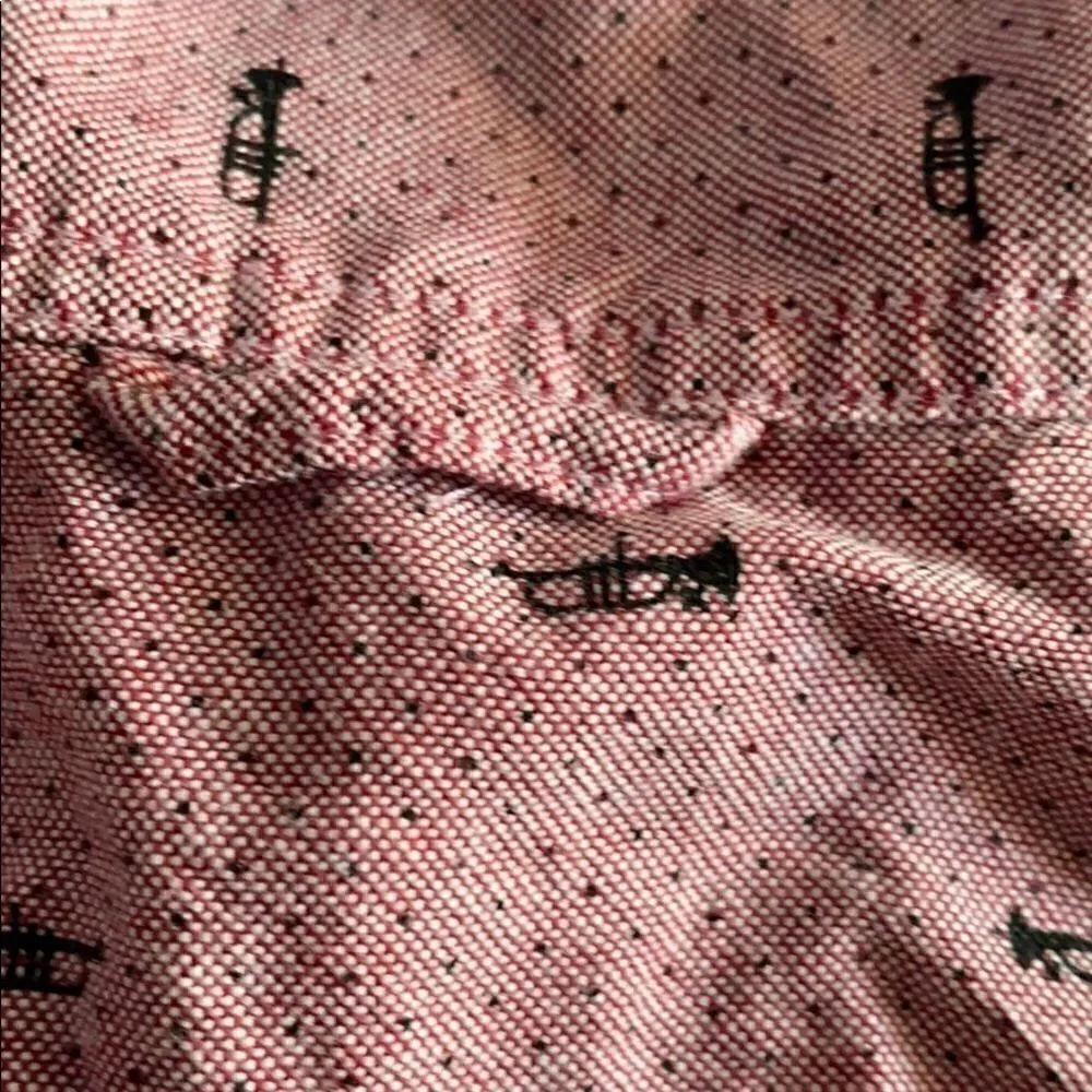 Ben Sherman Pink Button Down with Black Trumpets